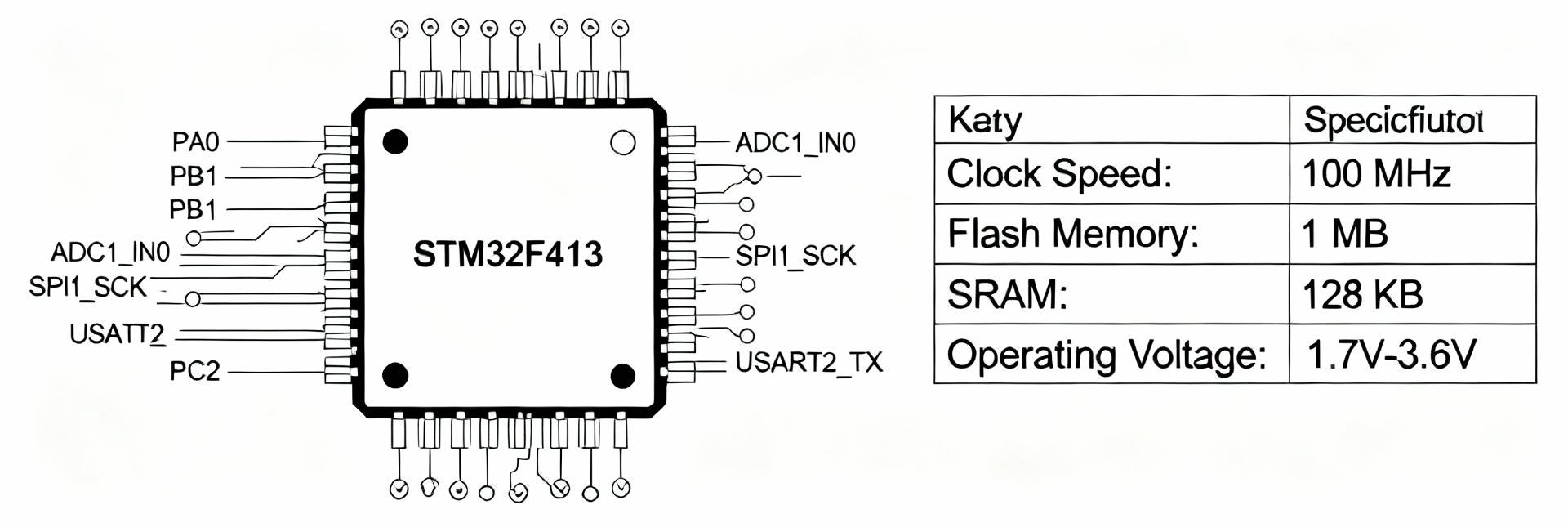 STM32F413VGT6 Architecture Visual